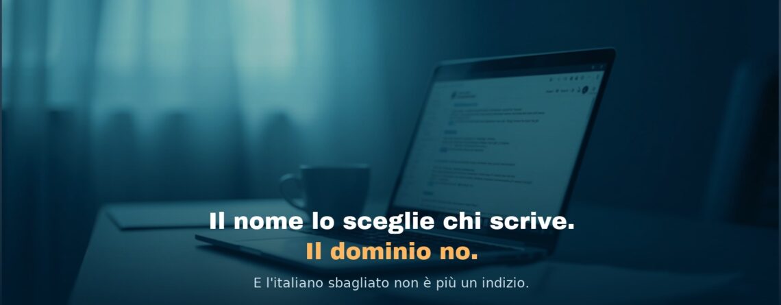 Un computer portatile su una scrivania con il programma di posta aperto