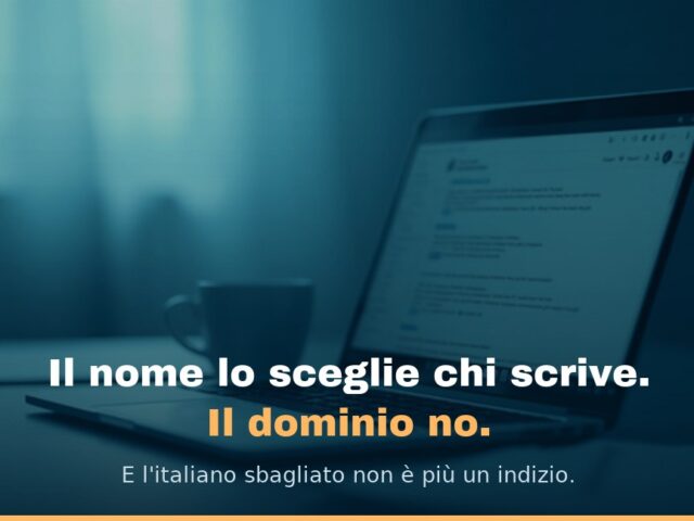 Un computer portatile su una scrivania con il programma di posta aperto